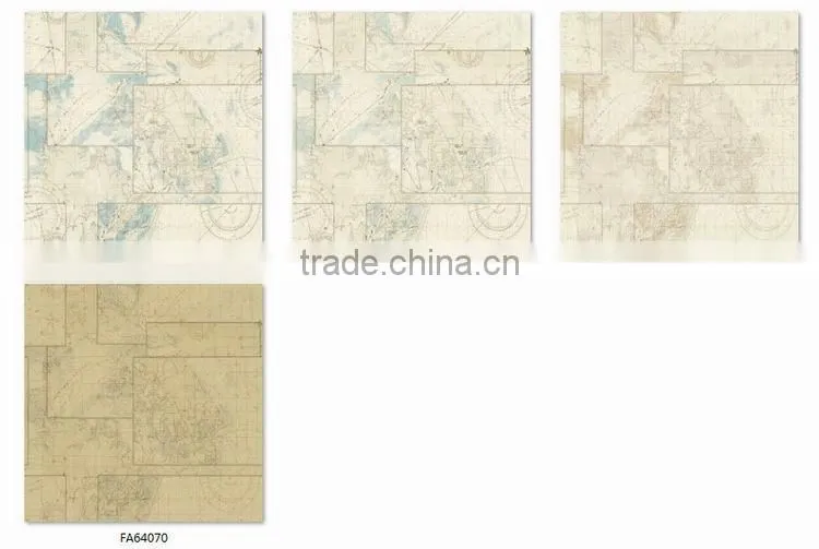 free samples printing plastic wallpaper, mediterranean geographic wall mural for kids , sophisticated wall decal wholesale