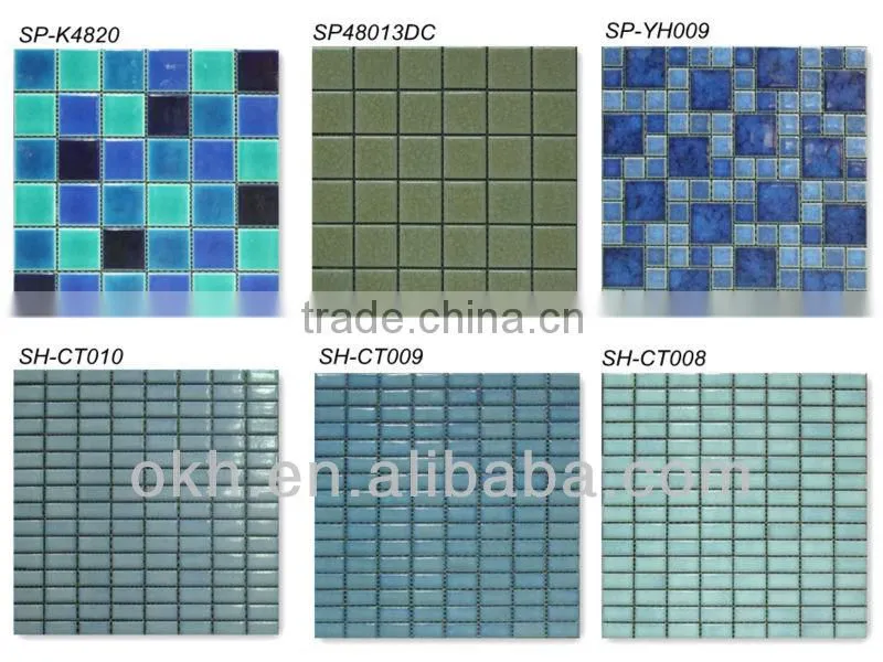 Blue color mosaic tile