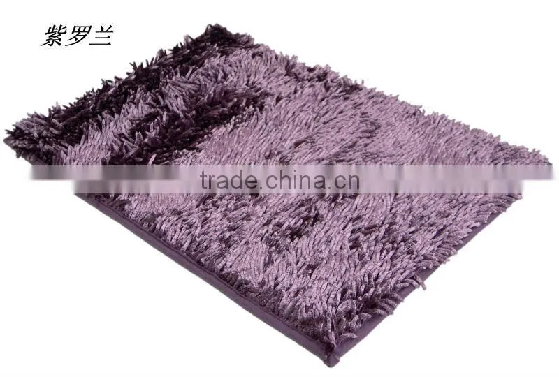 Shiny chenille floor carpet rugs living room floor mat rugs factory
