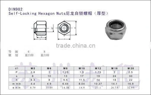galvanized steel m6 insert nut lock nut