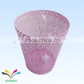 Low MOQ metal frog pop up bamboo trash can for garden supply