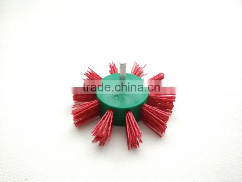nylon wire punched flapper brushes 10 rows, diameter 100mm or 4"
