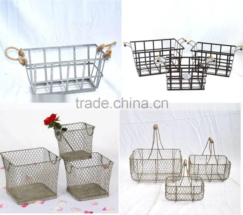 French country style wholesale hamper basket for wire