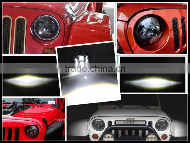 7" LED Projector Head Light Black for Harley Davidson 2012-2013 FLD / 1994-2013 Touring & Softail Models