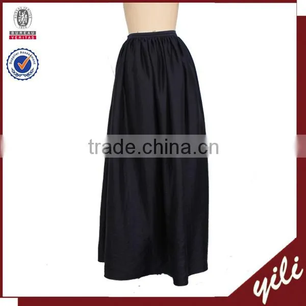 wholesale plain color long skirt in dongguan 2015