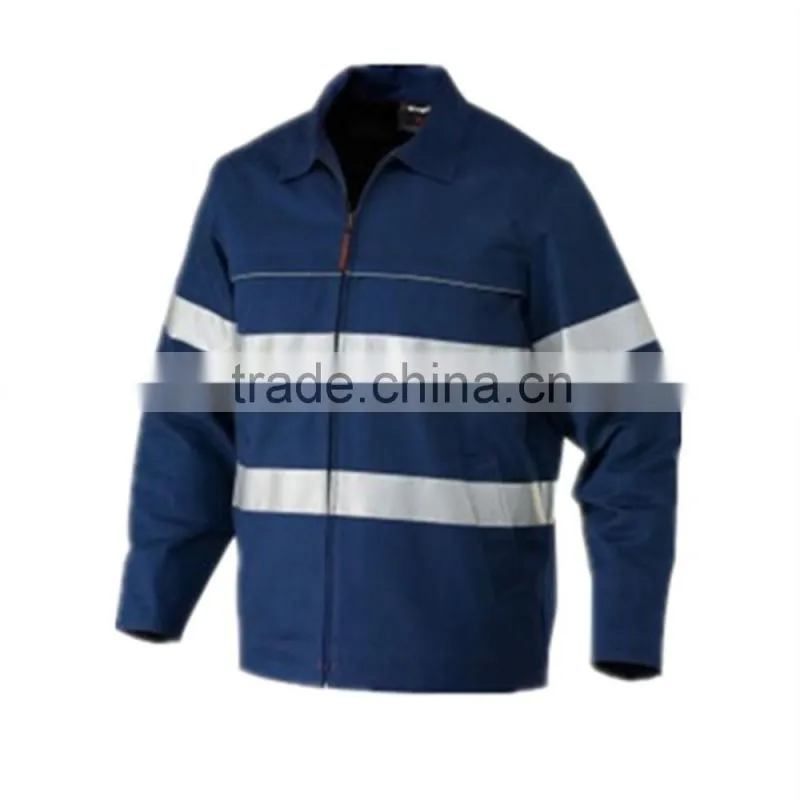 Men's Navy Blue Safety Reflective Jacket