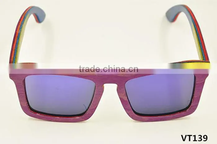 multi color style 2016 vintage UV400 mirror lens design bamboo wooden polarized sunglasses sun shade glasses