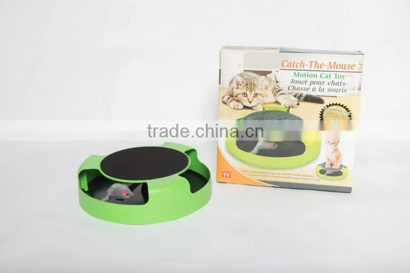 cat scratcher catch the mouse round turnable cat toy pet toy