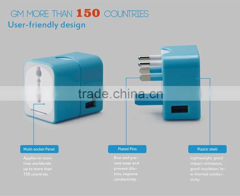 Universal Travel Adapter with USB Port Charger
