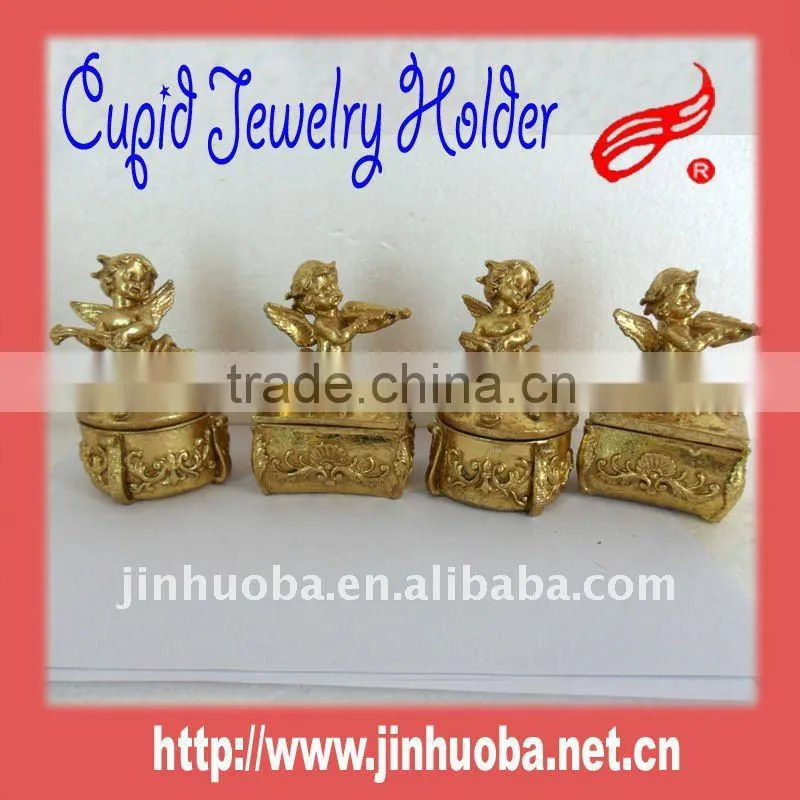 Hotselling Custom Decorative Resin golden angel figurine