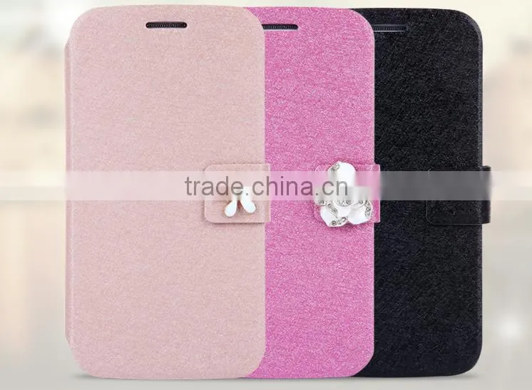Silk Pattern Flip Leather Case With Card Slot Phone Case Wholesale For Samsung Grand 2