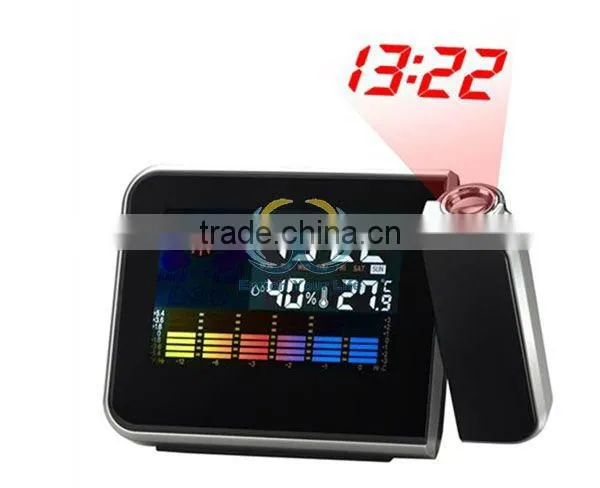 Weather temperature Station LCD Projection Alarm Clock