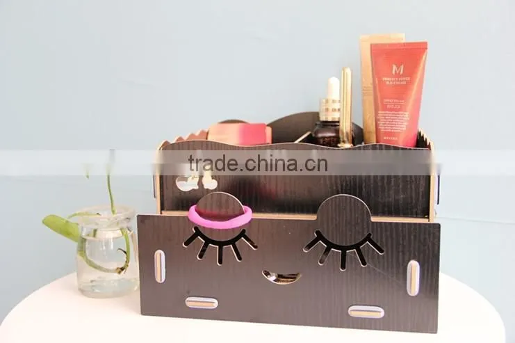 News Arrivel daily use item storage bins MDF storage box for girls comestic