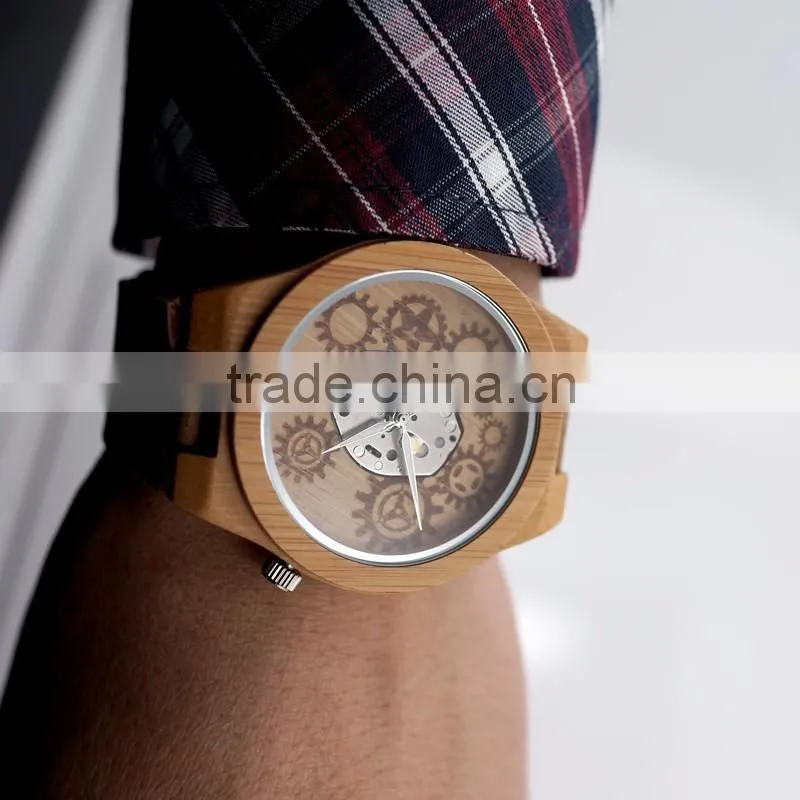 vages wood watch display quartz leather retail wooden watches