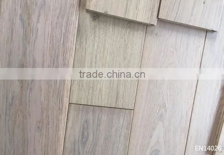Antique Dark Smoked White Oak Wood Parquet Flooring