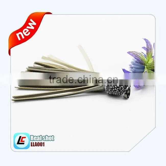 top quality soft colorful leather tassel for necklace