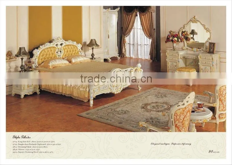 European style bedroom furniture-french baroque wooden furniture