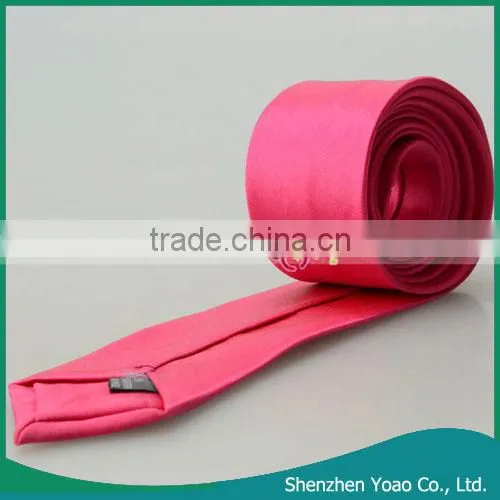 100% Silk Men's Ties Rose Red