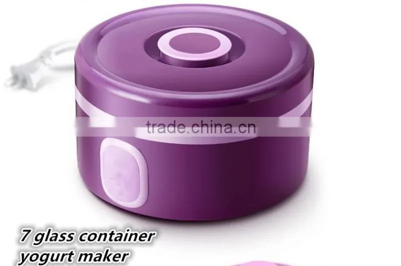 6oz Glass containers allows for making up to seven different types of Flavors yogurt maker, yogurt machine