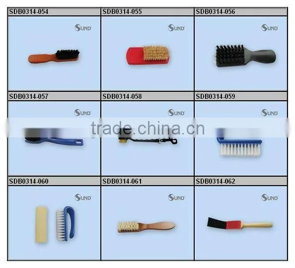 blue plastic handle shoe brush