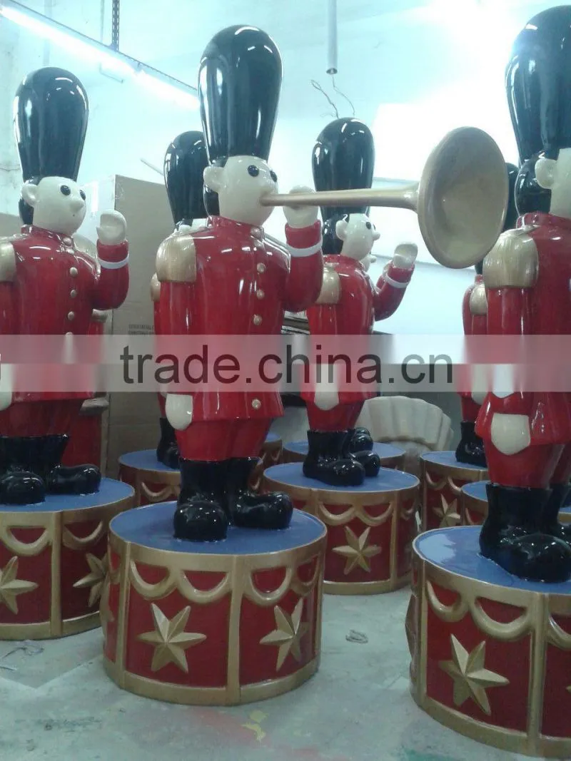 Fibreglass guards Christmas red front door decoration holiday winter decoration