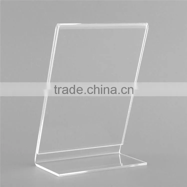 Acrylic stand menu holder, restaurant menu holder 5x6, plastic menu holder