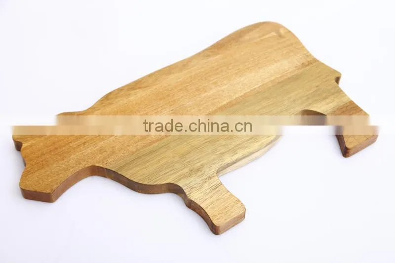 dishwasher safe animal shape acacia wood kitchen cutting board
