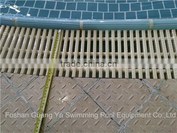 Swimming pool plastic floor grating