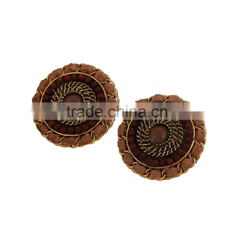 wholesale popular Korean style sunflower annuus totem custom earrings