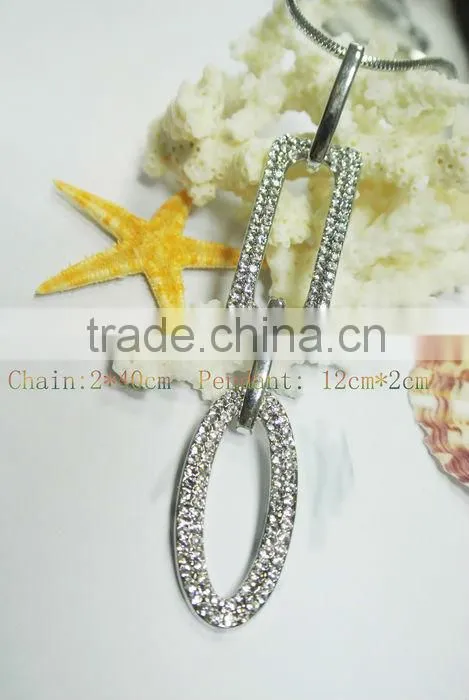 18K Gold plating pendant Chain Necklace& Czech Crystal necklace LN050-2