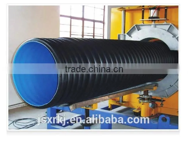 China manufacturer double wall corrugated hdpe pipe machine