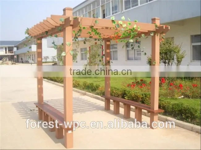 wood plastic pergola weather resistant garden use wooden pergola
