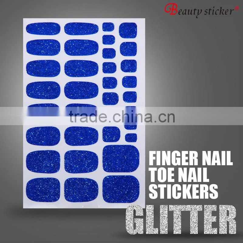 Self-adhesive High Quality Glitter Powder Nail Art Sticker