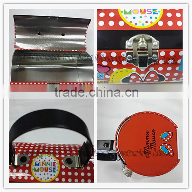2016 new hot tin boxes with pin hinge, lock and handle