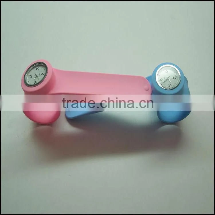 Novelty customized design silicone slap watch