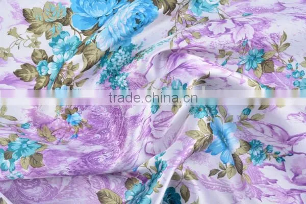Mulinsen digital printed dress material patterns/ satin fabric roll