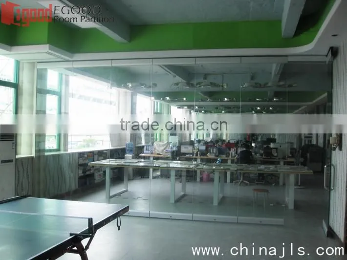 office full height glass wall partition