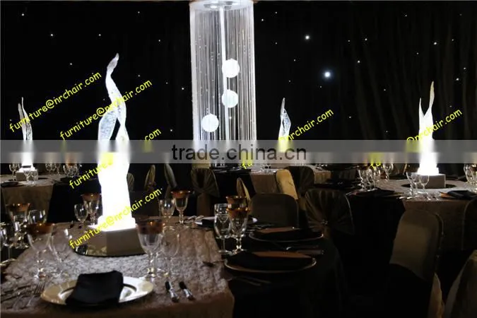 Shanghai well designed event rental wedding banquet acrylic led light decoration(torch)