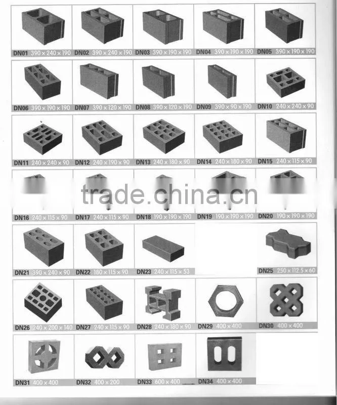 onstruction building block machine cement brick making machine QT6-15 for sale