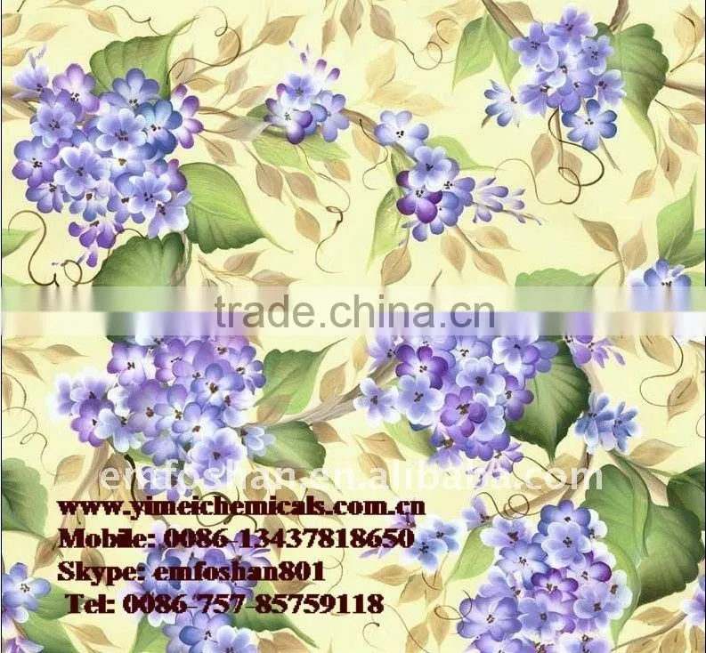 pigment paste chemicals and auxiliaries for Textile printing