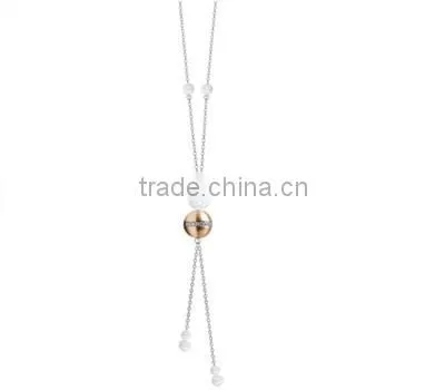 Wholesale women earring 316l stainless steel main material ceramic beads women's gold plated earring
