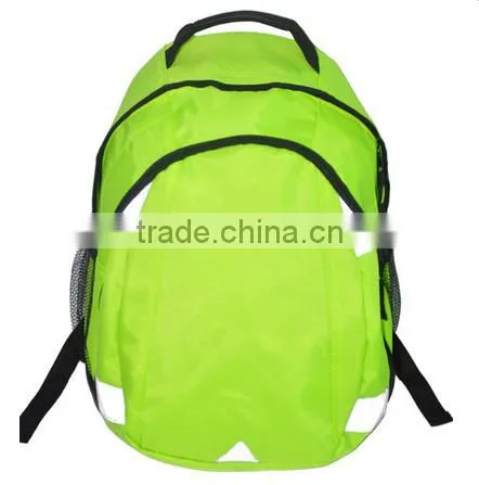 Large Capacity Bag;Fluorescence Green Cool Special Safe Design Reflective Backpack;School Bag High Visibility Backpack