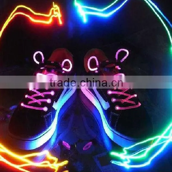black pattern led electronic shoelace