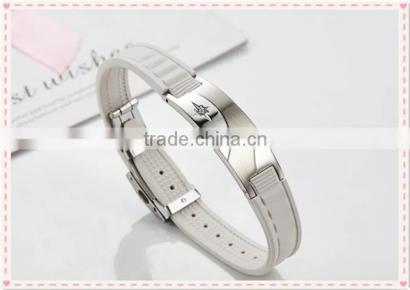 2015 new health power sport negative ions silicon bracelet