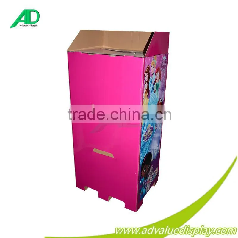 Supermarket 3 tiers corrugated display pallet cardboard snowman toys