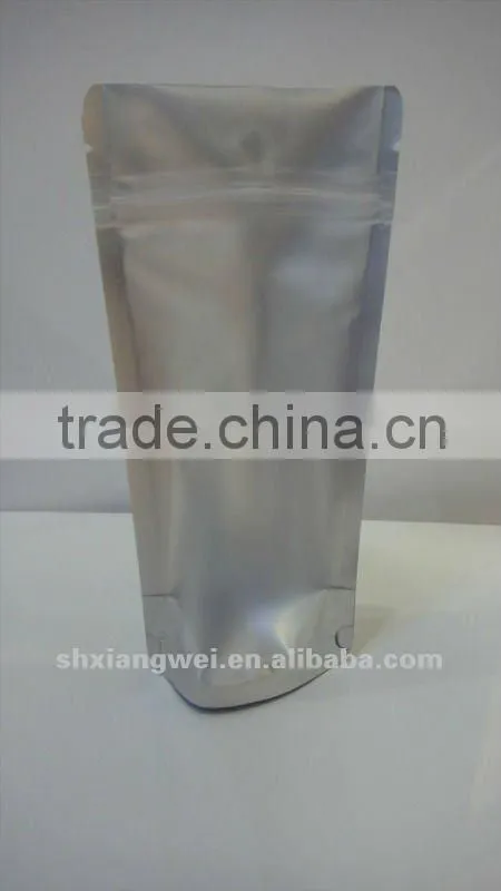 aluminum foil resealable stand up pouch with zipperlock