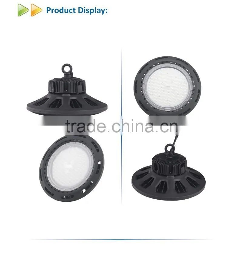 USA sandard UL DLC TUV certified IP65 150W UFO led warehouse lighting 135Lms/W 5years warranty led high bay lighting
