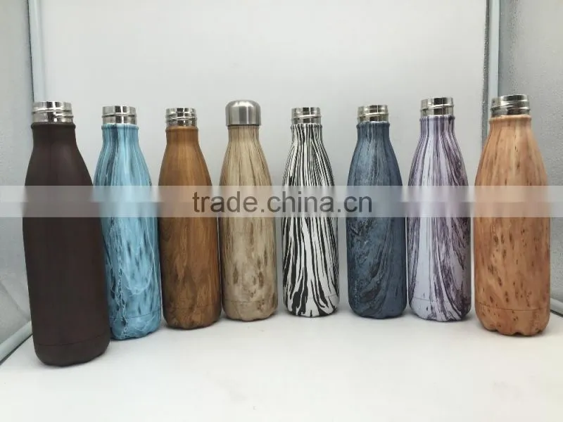 Water transfer Stainless steel bottle/ dip insulated bottle/ vacuum water drink bottle