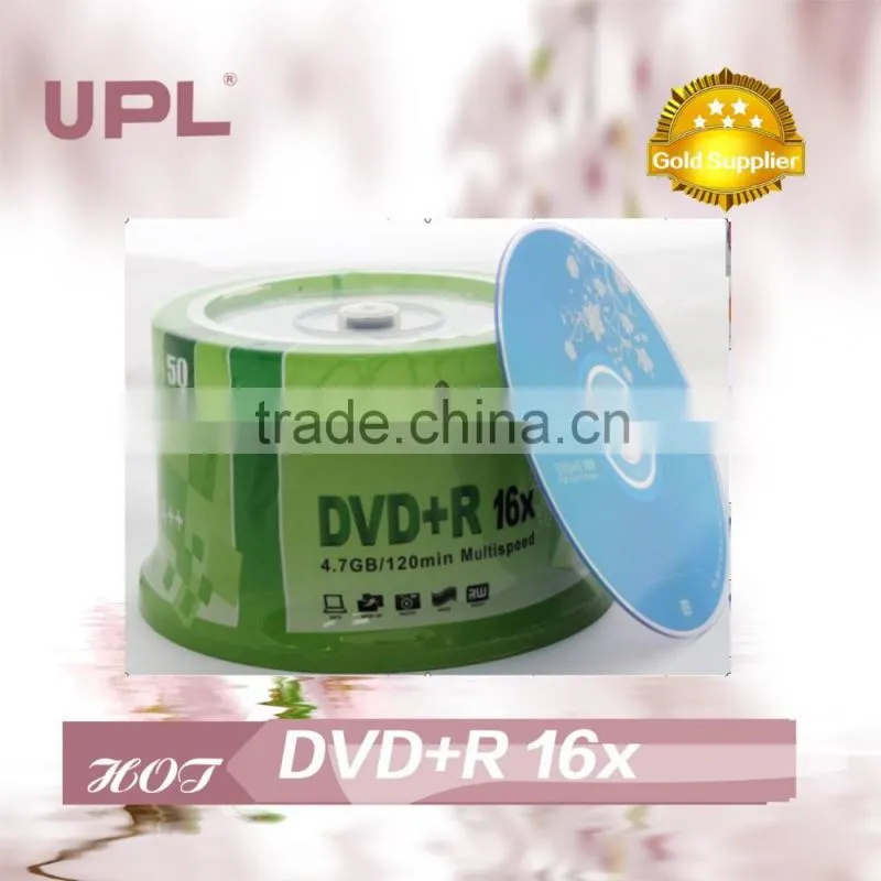 2016 best sale dvd+r blank dvd+r in 50pcs cake box