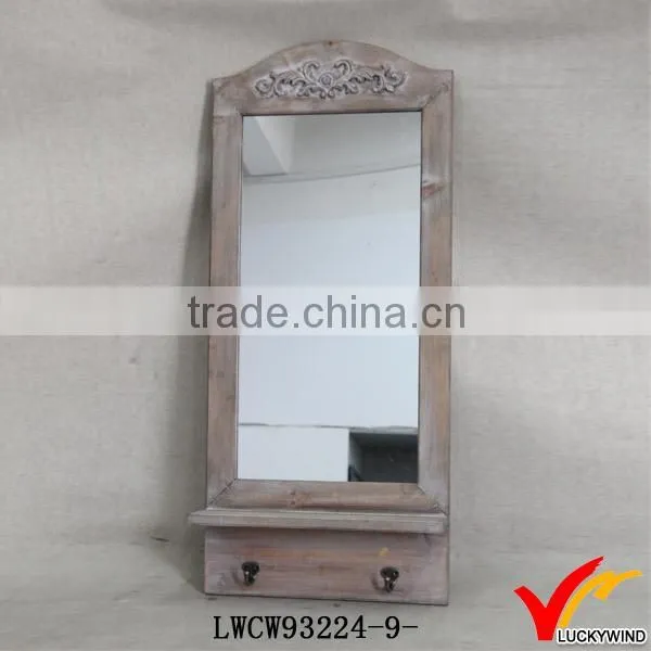 vintage handmade antique french style wall mirror with shelf